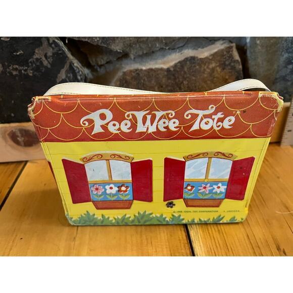 VTG 1966 Ideal Peewee doll tote house w/ 2 Uneeda Peewee dolls. Girl & Boy - Picture 5 of 10